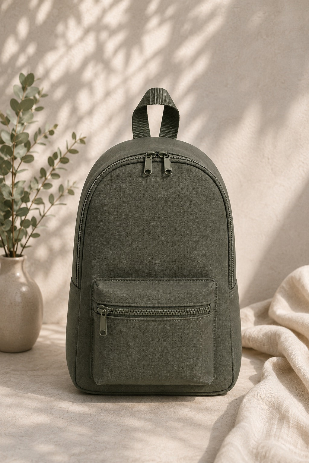 Gepersonaliseerd Rugzakje met Naam – Khaki| Peuter & Kleuter