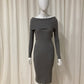 Off Shoulder Sweater Dress grijs
