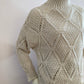 Plain oversized sweater in alpaca and wool ecru