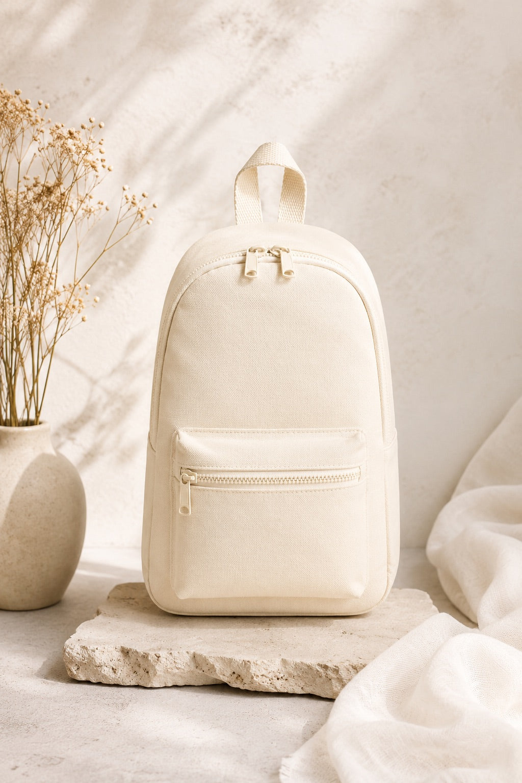 Gepersonaliseerd Rugzakje met Naam – cream| Peuter & Kleuter