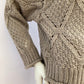 Plain oversized sweater in alpaca and wool beige
