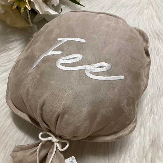 Soft Suede Ballon met naam | Gepersonaliseerde | Warm Sand