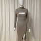 Knit dress beige
