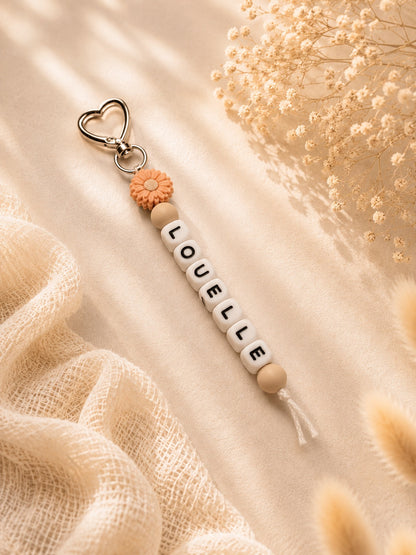 Gepersonaliseerde Naam Sleutelhanger – Handgemaakt met Naam - Zelf samen stellen