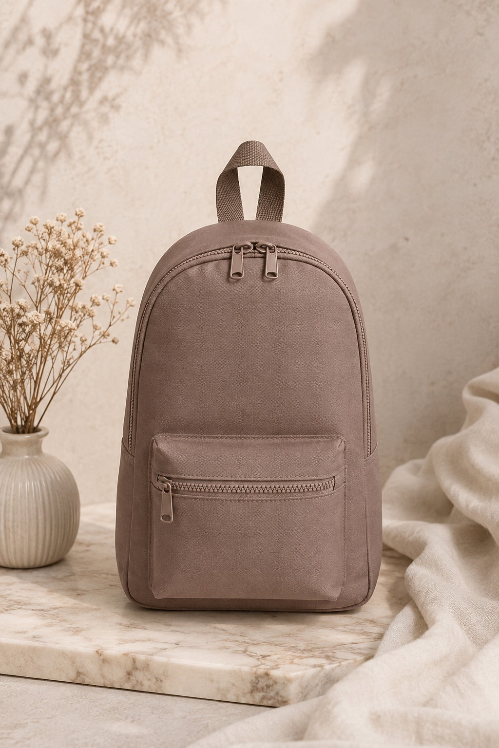 Gepersonaliseerd Rugzakje met Naam – Taupe| Peuter & Kleuter