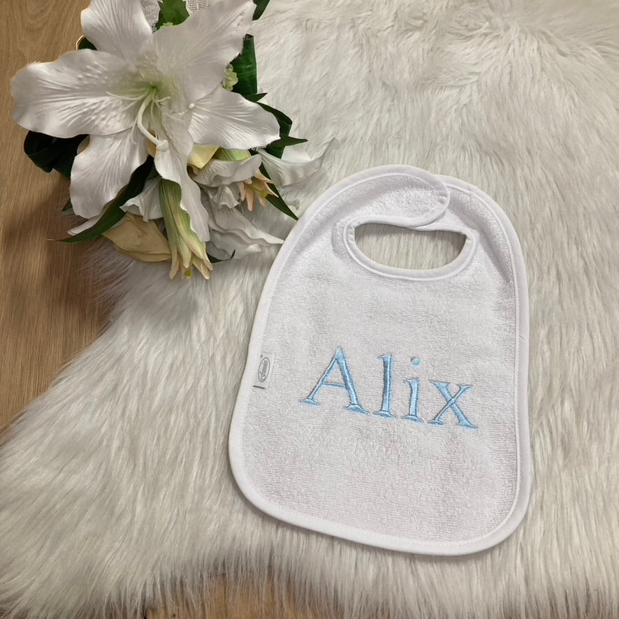 Slab met naam | Gepersonaliseerde baby slab katoen | Soft Cloud