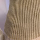 Beige turtleneck cropped sleeveless sweater