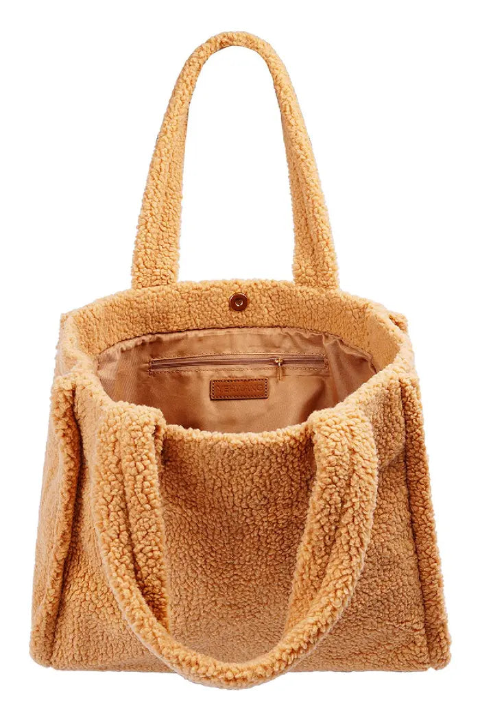 Teddy Shopper Bag Camel Polyester Camel