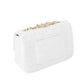 Bag stitching gold and white details