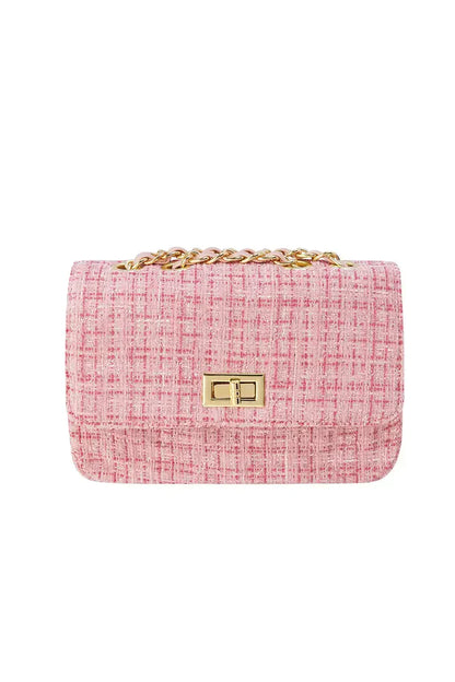 Bag stitching gold and pink details