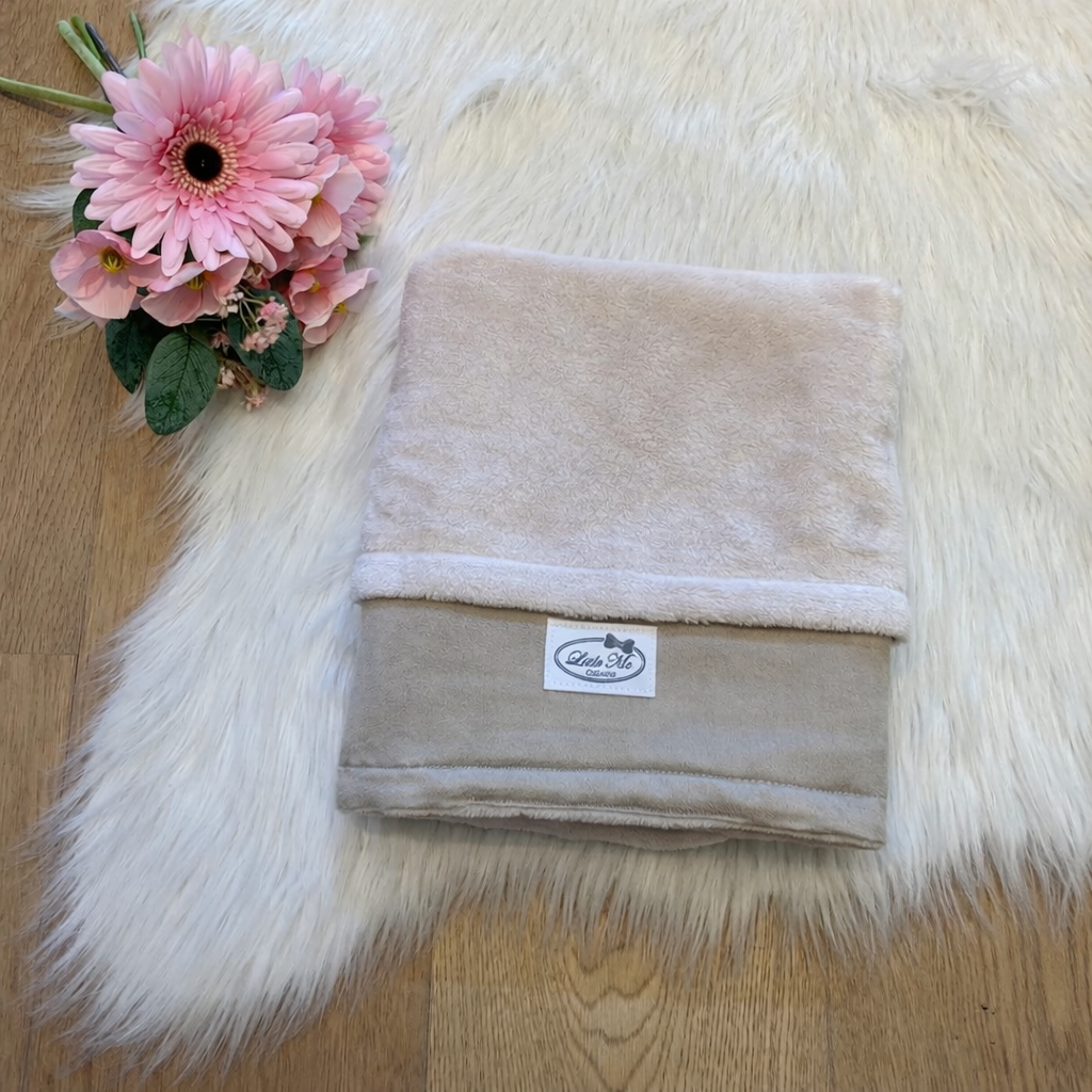 Soft Suéde Winterdekentje met naam | Gepersonaliseerde | Warm sand