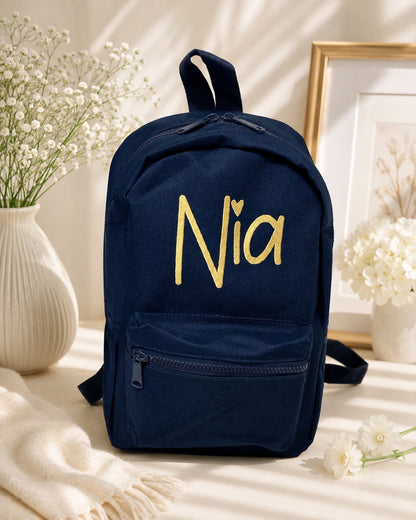 Gepersonaliseerd Rugzakje met Naam – Navy| Peuter & Kleuter