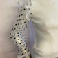 White ribbed sweater with puff sleeves in plumetis tulle