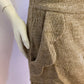 Beige skirt lined in wool with pockets