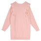Sweater dress ruffles pink