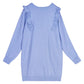 Sweater dress ruffles Blue