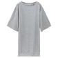 T-shirt dress with shiny coating Grey