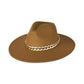 Fedora hat with chain Camel Polyester