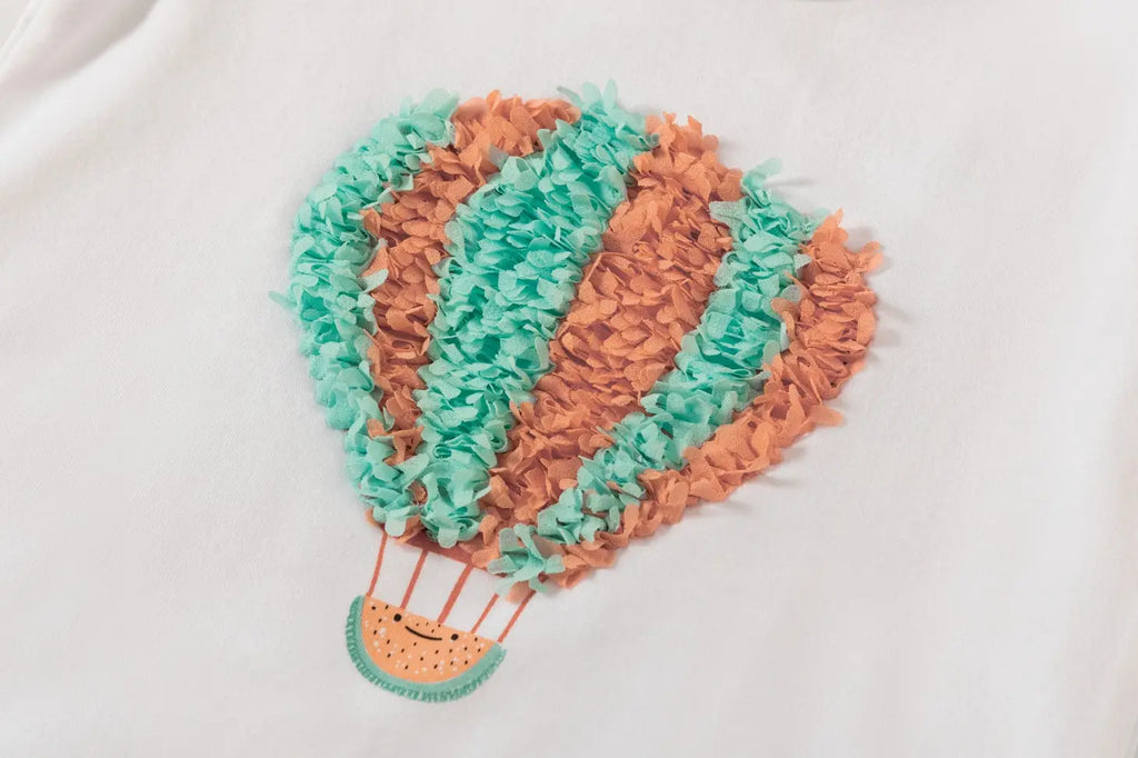 T-shirt met luchtballon voor babymeisjes