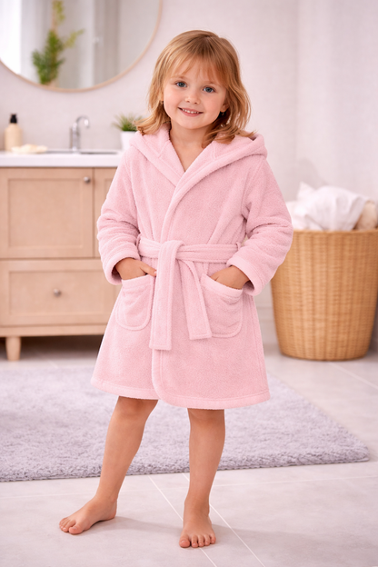 Baby badjas met naam | Gepersonaliseerde | Powder blush