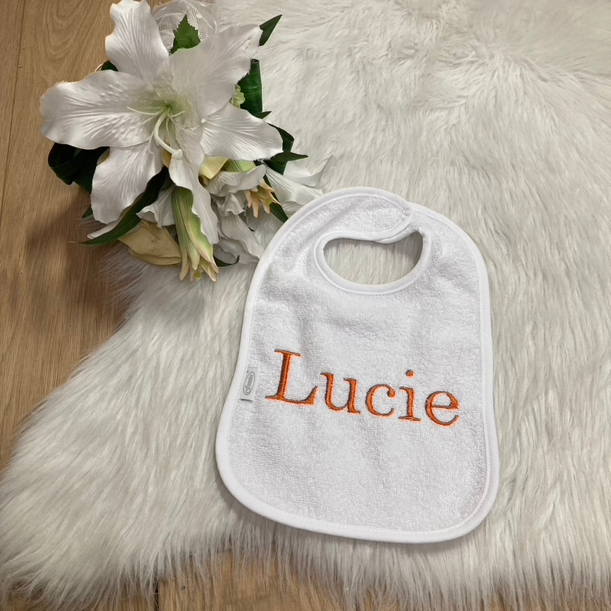 Slab met naam | Gepersonaliseerde baby slab katoen | Soft Cloud