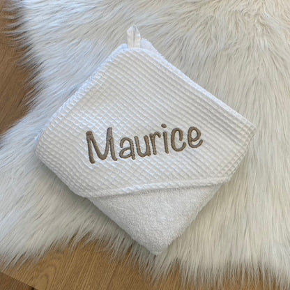 Warm Wafel Babycape Mila met naam Soft Cloud