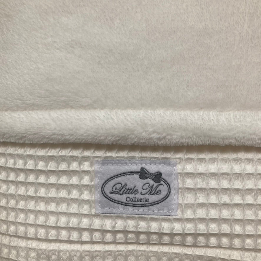 Warm Wafel Winterdekentje met naam | Gepersonaliseerde | Vanilla Milk