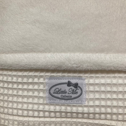 Warm Wafel Winterdekentje met naam | Gepersonaliseerde | Vanilla Milk