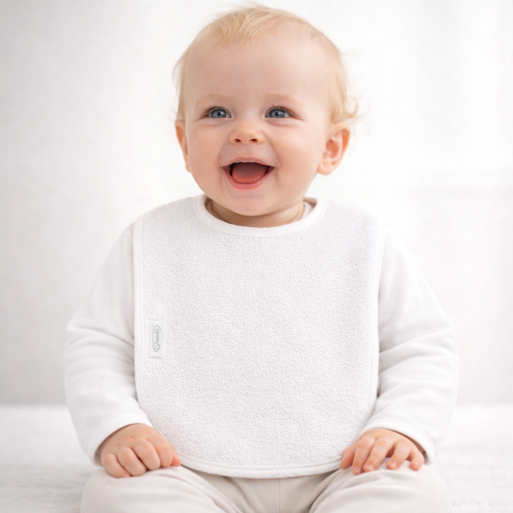 Slab met naam | Gepersonaliseerde baby slab katoen | Soft Cloud