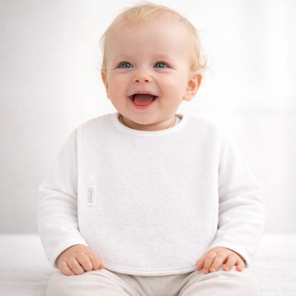 Slab met naam | Gepersonaliseerde baby slab katoen | Soft Cloud