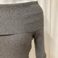 Off Shoulder Sweater Dress grijs