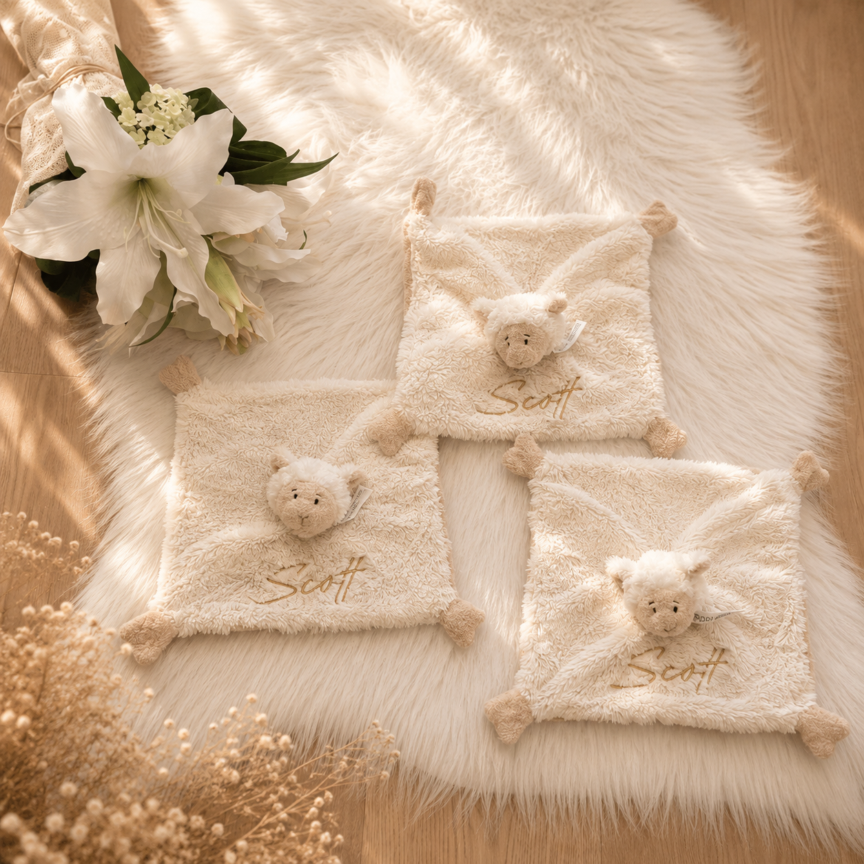 Lammy Tuttle met naam | Gepersonaliseerde | wit beige