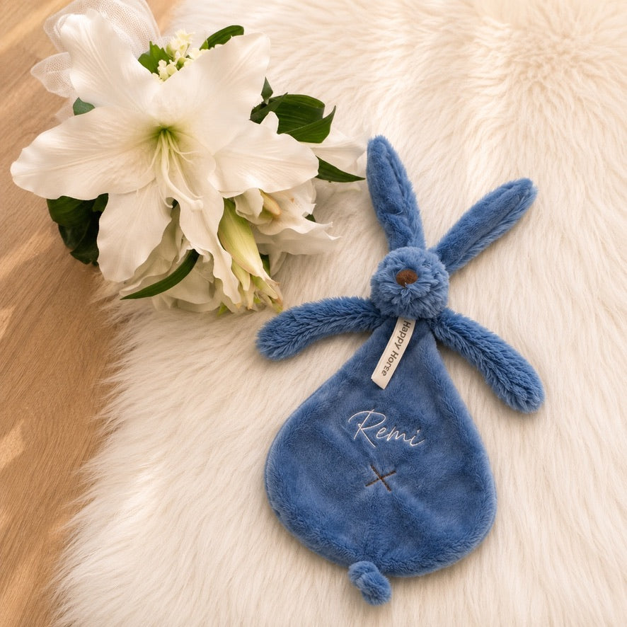 Rabbit Richie Tuttle met naam | Gepersonaliseerde met naam | jeans blauw