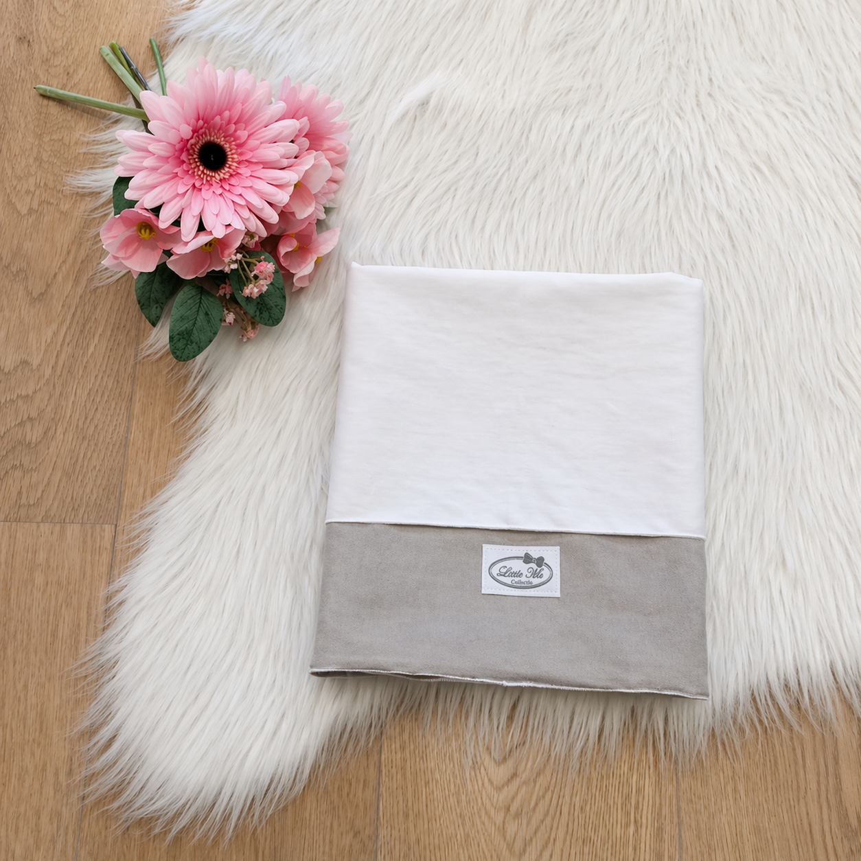 Soft Suede Lakentje met naam | Gepersonaliseerde | Warm Sand