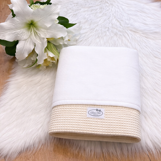 ledikantdeken winter Warm wafel ecru/wit