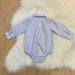 Bodyhemdje met bordeaux strik
