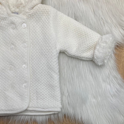 Manteau ecru teddy