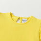 Geel casual t-shirt met effen ruches