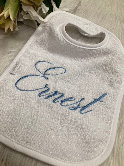 Slab met naam | Gepersonaliseerde baby slab katoen | Soft Cloud