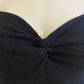 Black suspender dresses in very stretchy ribbed knit
