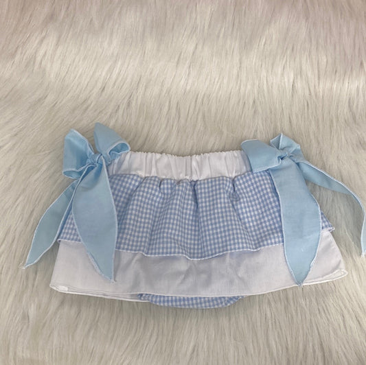 Bloomer Vichy blauw/ wit