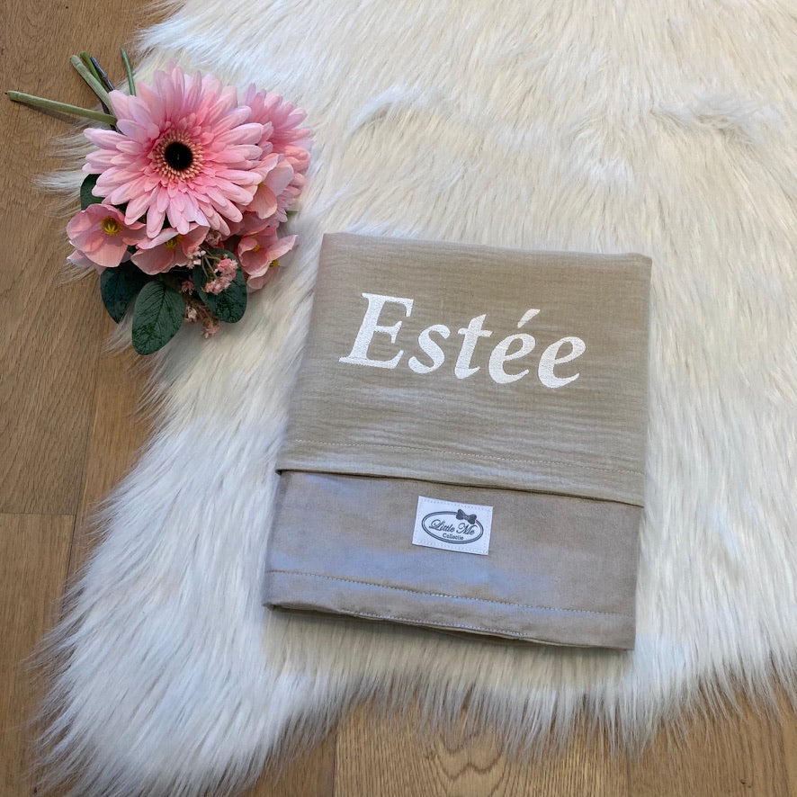 Soft Suéde Zomerdekentje met naam | Gepersonaliseerde | Warm sand