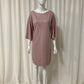 T-shirt dress with shiny coating Pink