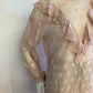 Pink blouse with flounce and peter pan collar