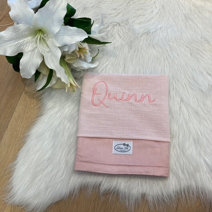 Soft Suéde Zomerdekentje met naam | Gepersonaliseerde | Vintage Rose