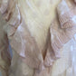 Pink blouse with flounce and peter pan collar