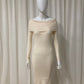 Off Shoulder Sweater Dress cream