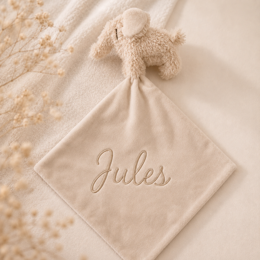 Elephant Ezzy Tuttle met naam | Gepersonaliseerde | ecru