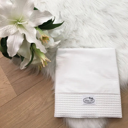 Warm Wafel Lakentje met naam | Gepersonaliseerde | soft cloud