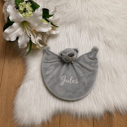 Happy Horse Bear Bella met naam | Gepersonaliseerde met naam | Misty grey